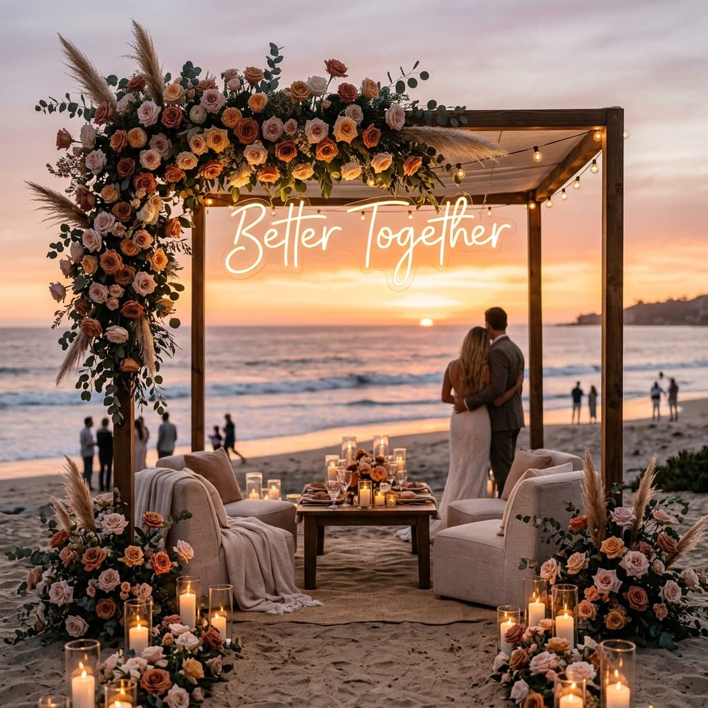 Luxury wedding ceremony setup by Virtual Events & Decorations